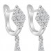 1.30 ct Round Cut Diamond Chandelier Earrings in 14 kt White Gold 1.30 ct Round Cut Diamond Chandelier Earrings in 14 kt White Gold